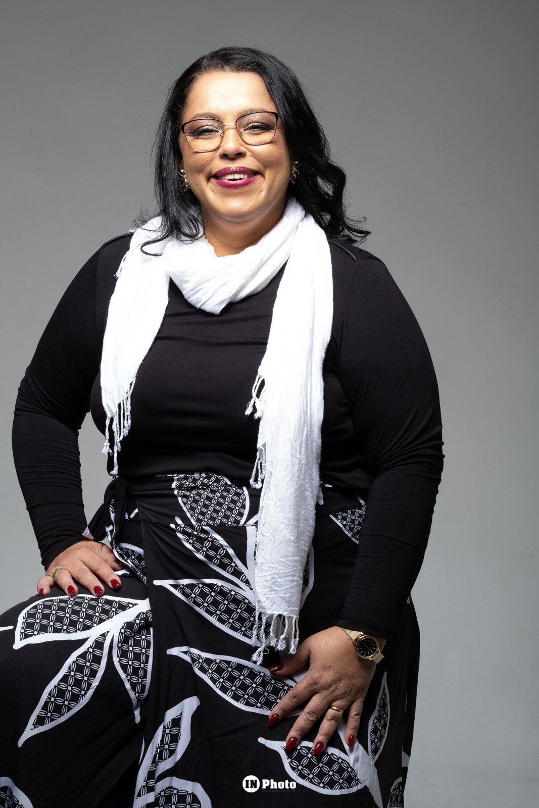 Retrato de Fernanda Campos em outra fase da vida